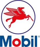 Mobil logo – corporate client of magician Brock Edwards